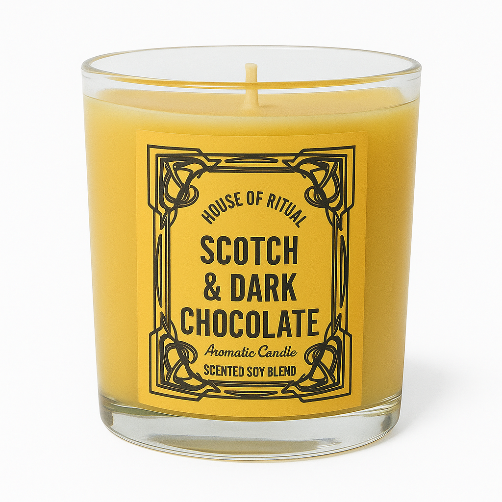 Scotch & Dark Chocolate Scented Mini Candle Limited Edition